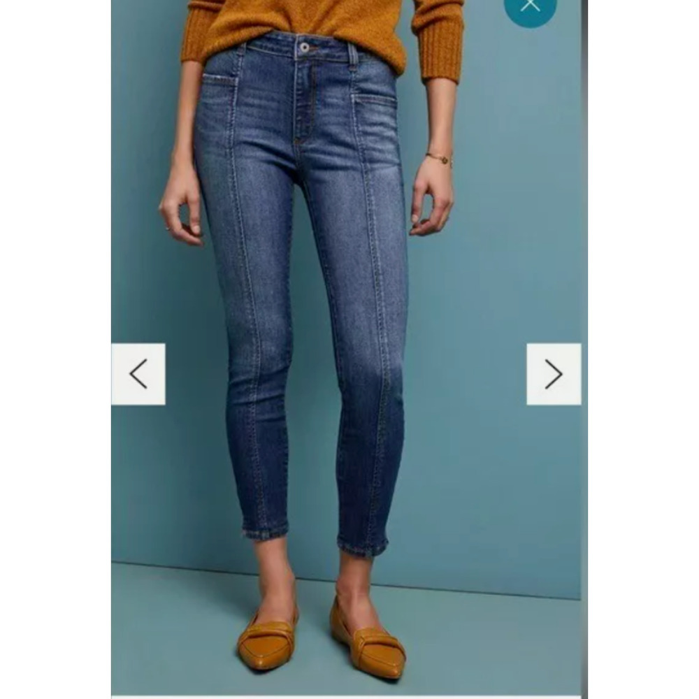 Anthropologie Pilcro And The Letterpress Jeans Womens 25 Mid Rise Denim Legging - Picture 10 of 11